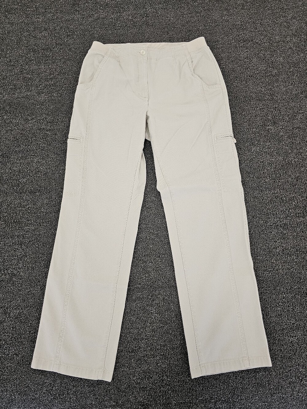 L.L.Bean Women's Classic Fit Jeans Size 12 Biege Comfort Waistband Khaki